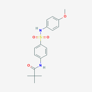 molecular formula C18H22N2O4S B318611 N-{4-[(4-methoxyanilino)sulfonyl]phenyl}-2,2-dimethylpropanamide 