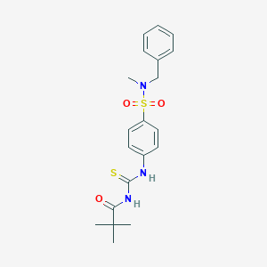 N-{[(4-{[benzyl(methyl)amino]sulfonyl}phenyl)amino]carbonothioyl}-2,2-dimethylpropanamide