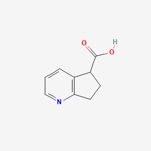 molecular formula C9H9NO2 B3186120 6,7-Dihydro-5H-cyclopenta[b]pyridine-5-carboxylic acid CAS No. 1211516-10-7