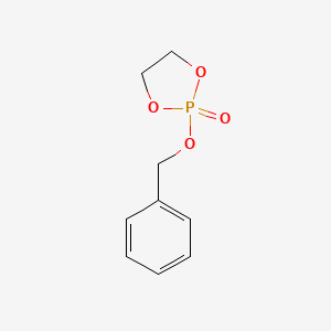 molecular formula C9H11O4P B3186143 1,3,2-Dioxaphospholane, 2-(phenylmethoxy)-, 2-oxide CAS No. 121234-89-7