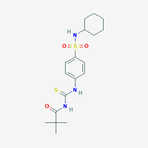 N-{[4-(cyclohexylsulfamoyl)phenyl]carbamothioyl}-2,2-dimethylpropanamide