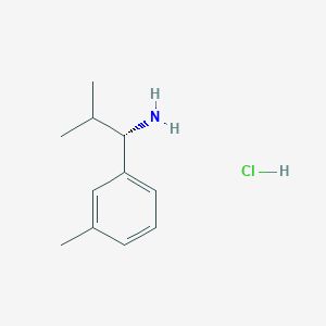 molecular formula C11H18ClN B3186162 (S)-2-Methyl-1-(m-tolyl)propan-1-amine hydrochloride CAS No. 1212927-90-6