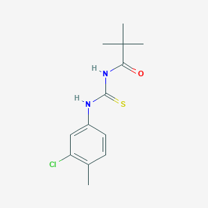 molecular formula C13H17ClN2OS B318618 N-[(3-chloro-4-methylphenyl)carbamothioyl]-2,2-dimethylpropanamide 