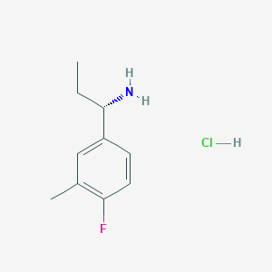 (S)-1-(4-Fluoro-3-methylphenyl)propan-1-amine hydrochloride