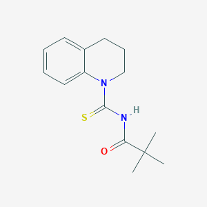 molecular formula C15H20N2OS B318623 N-(3,4-dihydro-1(2H)-quinolinylcarbothioyl)-2,2-dimethylpropanamide 