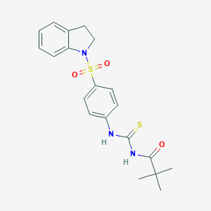 N-{[4-(2,3-dihydro-1H-indol-1-ylsulfonyl)phenyl]carbamothioyl}-2,2-dimethylpropanamide