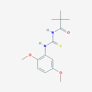 molecular formula C14H20N2O3S B318629 N-[(2,5-dimethoxyphenyl)carbamothioyl]-2,2-dimethylpropanamide 