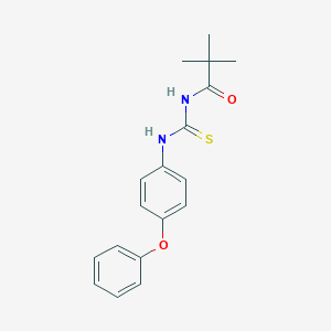 molecular formula C18H20N2O2S B318630 2,2-dimethyl-N-[(4-phenoxyphenyl)carbamothioyl]propanamide 