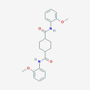 molecular formula C22H26N2O4 B318633 N,N'-bis(2-methoxyphenyl)cyclohexane-1,4-dicarboxamide 
