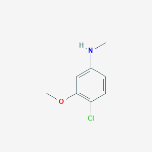 molecular formula C8H10ClNO B3186336 4-chloro-3-methoxy-N-methylaniline CAS No. 1224684-89-2