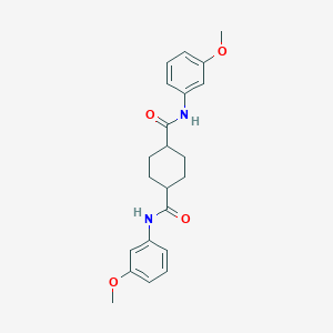 molecular formula C22H26N2O4 B318634 N,N'-bis(3-methoxyphenyl)cyclohexane-1,4-dicarboxamide 