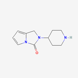 molecular formula C11H15N3O B3186341 2-(Piperidin-4-YL)-1H-pyrrolo[1,2-C]imidazol-3(2H)-one CAS No. 1224698-10-5