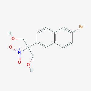 molecular formula C13H12BrNO4 B3186355 2-(6-Bromonaphthalen-2-yl)-2-nitropropane-1,3-diol CAS No. 1225346-96-2