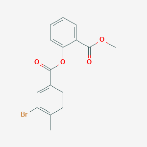 molecular formula C16H13BrO4 B318638 2-(Methoxycarbonyl)phenyl 3-bromo-4-methylbenzoate 