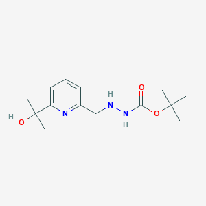 tert-Butyl 2-((6-(2-hydroxypropan-2-yl)pyridin-2-yl)methyl)hydrazinecarboxylate