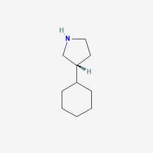 molecular formula C10H19N B3186421 (R)-3-Cyclohexylpyrrolidine CAS No. 1236196-57-8