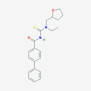 molecular formula C21H24N2O2S B318643 N-[ethyl(tetrahydrofuran-2-ylmethyl)carbamothioyl]biphenyl-4-carboxamide 