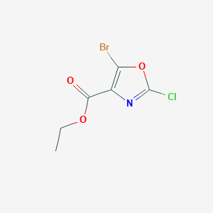 molecular formula C6H5BrClNO3 B3186452 Ethyl 5-bromo-2-chlorooxazole-4-carboxylate CAS No. 1240621-22-0