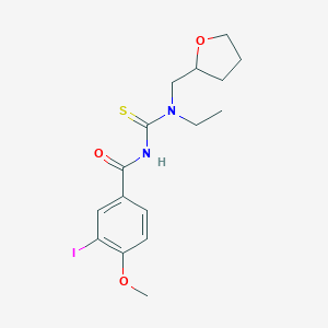 molecular formula C16H21IN2O3S B318647 N-[ethyl(tetrahydrofuran-2-ylmethyl)carbamothioyl]-3-iodo-4-methoxybenzamide 