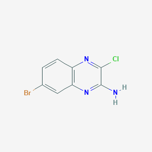 molecular formula C8H5BrClN3 B3186471 7-Bromo-3-chloroquinoxalin-2-amine CAS No. 1240622-41-6