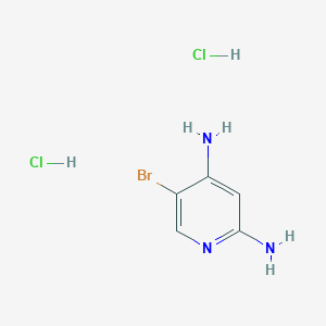 molecular formula C5H8BrCl2N3 B3186476 5-Bromopyridine-2,4-diamine dihydrochloride CAS No. 1241726-02-2
