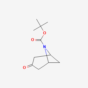 molecular formula C11H17NO3 B3186507 Tert-butyl 3-oxo-6-azabicyclo[3.1.1]heptane-6-carboxylate CAS No. 1246281-86-6