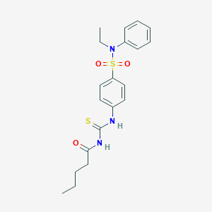 N-({4-[ethyl(phenyl)sulfamoyl]phenyl}carbamothioyl)pentanamide