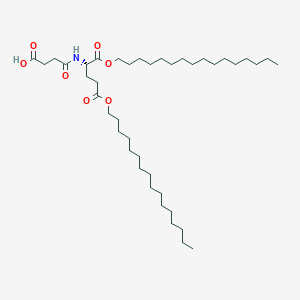 molecular formula C41H77NO7 B3186542 (S)-4-((1,5-Bis(hexadecyloxy)-1,5-dioxopentan-2-yl)amino)-4-oxobutanoic acid CAS No. 125401-63-0