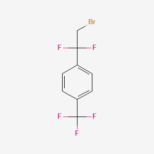 molecular formula C9H6BrF5 B3186543 1-(2-Bromo-1,1-difluoroethyl)-4-(trifluoromethyl)-benzene CAS No. 1254038-52-2