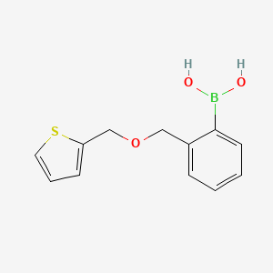 molecular formula C12H13BO3S B3186551 2-(Thiophen-2-ylmethoxymethyl)phenylboronic acid CAS No. 1256358-81-2