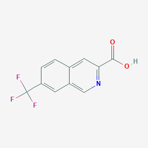 molecular formula C11H6F3NO2 B3186563 7-(Trifluoromethyl)isoquinoline-3-carboxylic acid CAS No. 1256787-80-0