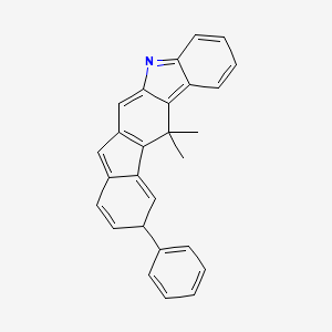 molecular formula C27H21N B3186572 12,12-Dimethyl-10-phenyl-10,12-dihydroindeno[2,1-b]carbazole CAS No. 1257220-43-1