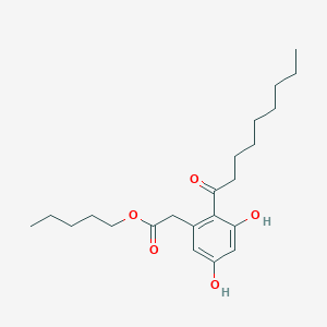 molecular formula C22H34O5 B3186576 Pentyl (3,5-Dihydroxy-2-Nonanoylphenyl)acetate CAS No. 1257228-26-4
