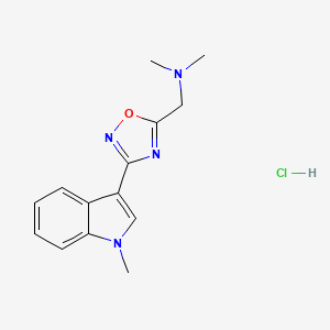 molecular formula C14H17ClN4O B3186584 5-[(Dimethylamino)methyl]-3-(1-methyl-1H-indol-3-YL)-1,2,4-oxadiazole hydrochloride CAS No. 125817-65-4