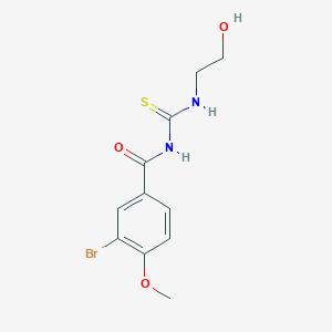 molecular formula C11H13BrN2O3S B318659 3-bromo-N-[(2-hydroxyethylamino)-sulfanylidenemethyl]-4-methoxybenzamide 