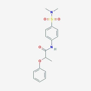 molecular formula C17H20N2O4S B318663 N-{4-[(dimethylamino)sulfonyl]phenyl}-2-phenoxypropanamide 