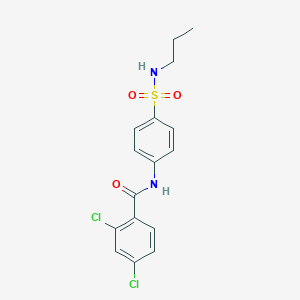 molecular formula C16H16Cl2N2O3S B318664 2,4-dichloro-N-[4-(propylsulfamoyl)phenyl]benzamide 
