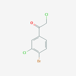 molecular formula C8H5BrCl2O B3186653 1-(4-Bromo-3-chlorophenyl)-2-chloroethanone CAS No. 1261859-54-4