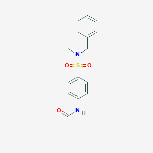 molecular formula C19H24N2O3S B318671 N-(4-{[benzyl(methyl)amino]sulfonyl}phenyl)-2,2-dimethylpropanamide 