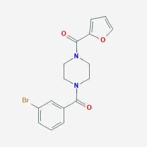 molecular formula C16H15BrN2O3 B318672 1-(3-Bromobenzoyl)-4-(2-furoyl)piperazine 
