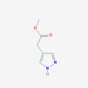 molecular formula C6H8N2O2 B3186725 methyl 2-(1H-pyrazol-4-yl)acetate CAS No. 1276076-00-6