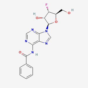 molecular formula C17H16FN5O4 B3186757 N-(9-((2R,3S,4S,5R)-4-Fluoro-3-hydroxy-5-(hydroxymethyl)tetrahydrofuran-2-yl)-9H-purin-6-yl)benzamide CAS No. 129054-67-7