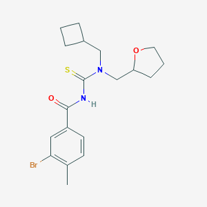 3-bromo-N-[(cyclobutylmethyl)(tetrahydrofuran-2-ylmethyl)carbamothioyl]-4-methylbenzamide