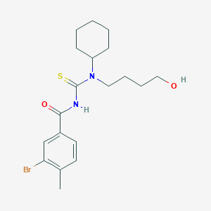 3-bromo-N-[cyclohexyl(4-hydroxybutyl)carbamothioyl]-4-methylbenzamide