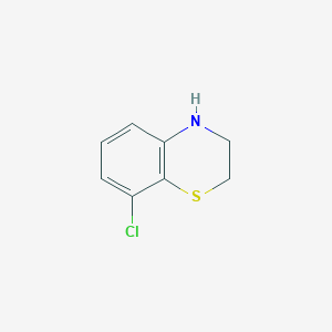 molecular formula C8H8ClNS B3186802 8-chloro-3,4-dihydro-2H-1,4-benzothiazine CAS No. 1314394-84-7