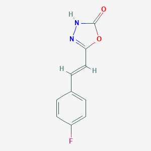 molecular formula C10H7FN2O2 B318681 5-[2-(4-Fluorophenyl)vinyl]-1,3,4-oxadiazol-2-ol 