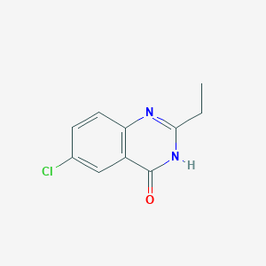 molecular formula C10H9ClN2O B3186828 6-Chloro-2-ethylquinazolin-4(1H)-one CAS No. 13164-99-3