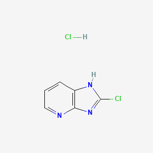 molecular formula C6H5Cl2N3 B3186858 2-Chloro-1H-imidazo[4,5-b]pyridine hydrochloride CAS No. 132261-24-6