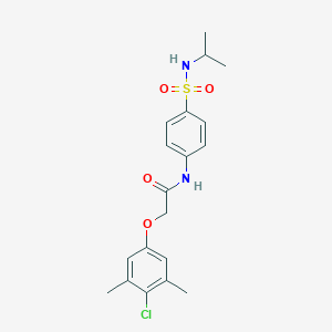 molecular formula C19H23ClN2O4S B318686 2-(4-chloro-3,5-dimethylphenoxy)-N-{4-[(isopropylamino)sulfonyl]phenyl}acetamide 