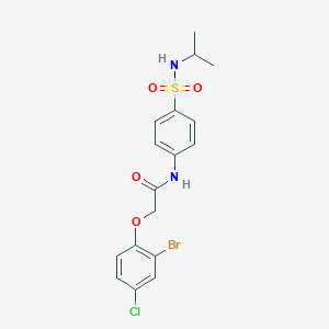 2-(2-bromo-4-chlorophenoxy)-N-{4-[(isopropylamino)sulfonyl]phenyl}acetamide